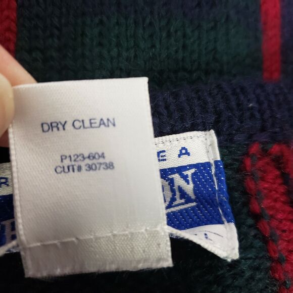 Pendleton Women's Sweater Petite Medium Cardigan Wool Button Front V-Neck Green - Picture 9 of 11